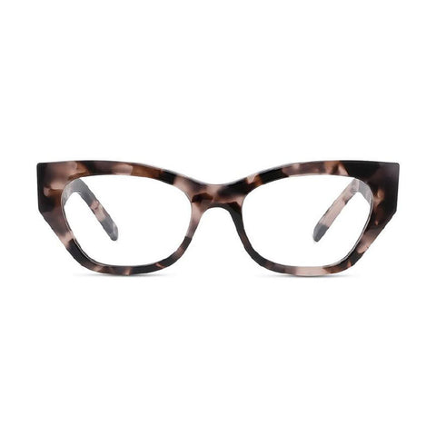 Givenchy Eyeglasses Cat Eye Full Rim, Colored Havana Frame and Clear Demo Lens Lens GV50059I055