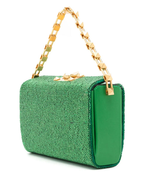 Valentino Garavani Rockstud Beaded Leather Bag