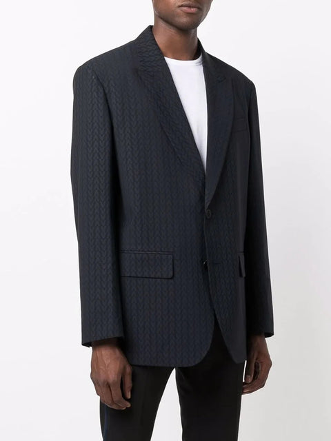 Valentino Garavani Monogram-Jacquard Wool Jacket