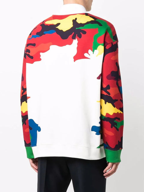 Valentino Garavani Camouflage Logo-Print Sweatshirt