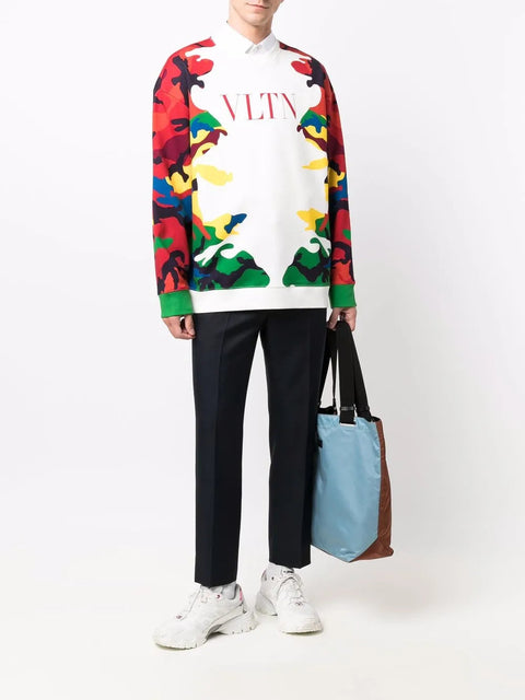 Valentino Garavani Camouflage Logo-Print Sweatshirt