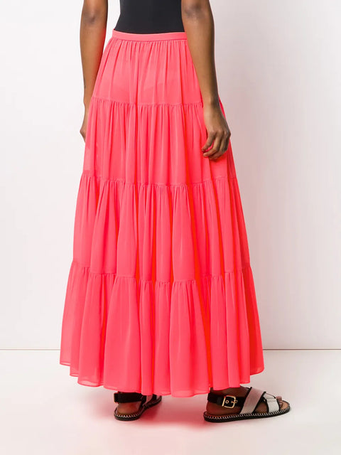 Valentino Garavani Long Tiered Skirt
