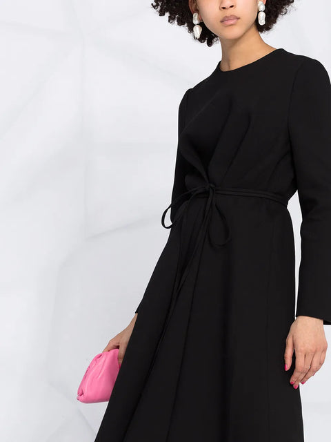 Valentino Garavani Belted Wool Dress