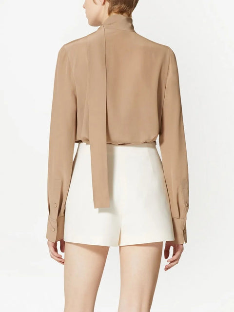 Valentino Garavani Scarf-Detail Silk Blouse