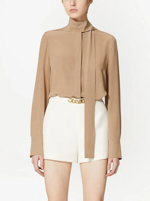 Valentino Garavani Scarf-Detail Silk Blouse