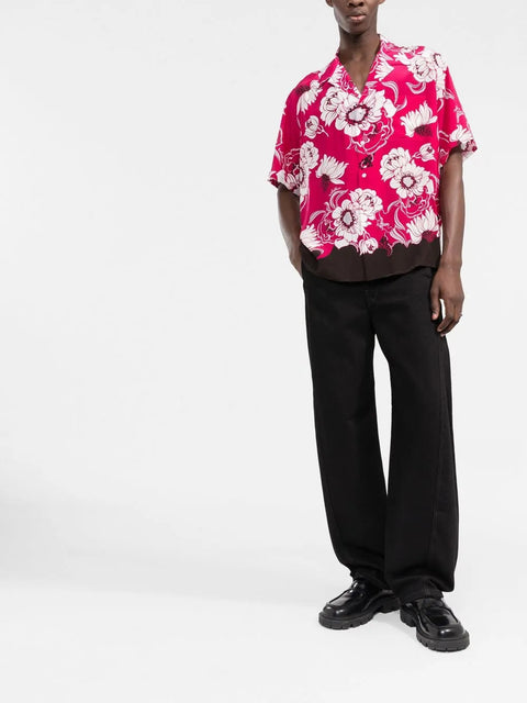 Valentino Garavani Floral-Print Short-Sleeved Shirt