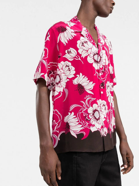 Valentino Garavani Floral-Print Short-Sleeved Shirt