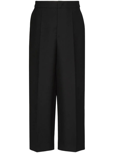 Valentino Cropped Wide-Leg Trousers