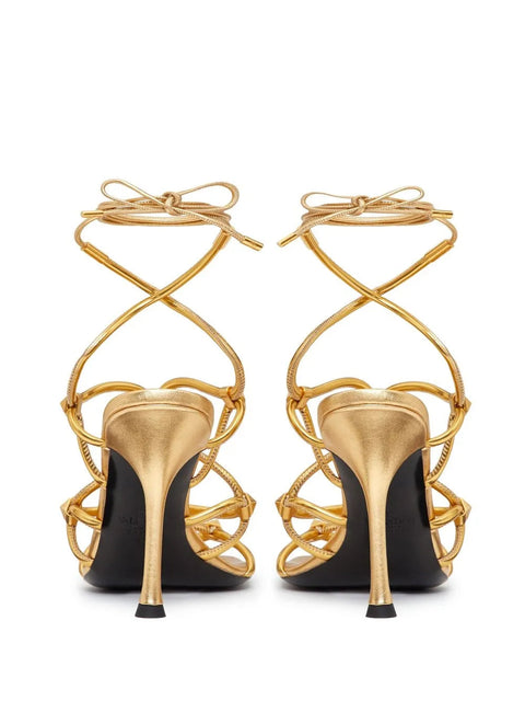 Valentino Garavani Rockstud Net Lace-Up Sandals