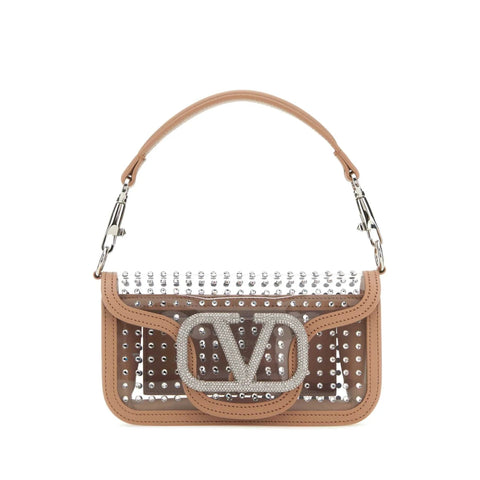Valentino Garavani Locò Crystal-Embellished Shoulder Bag
