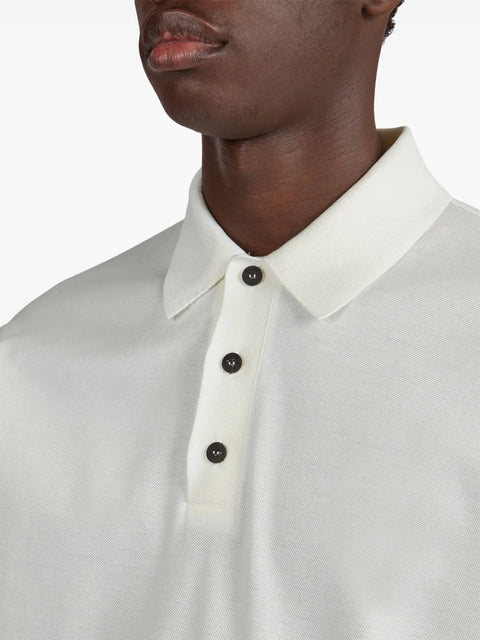 Ferragamo Long-Sleeve Cotton Polo Shirt
