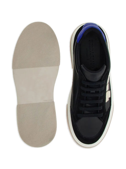 Ferragamo Gancini Panelled Leather Sneakers in Multicolor