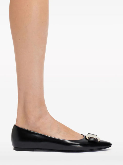 Ferragamo New Vara-Bow Lambskin Ballerina Shoes
