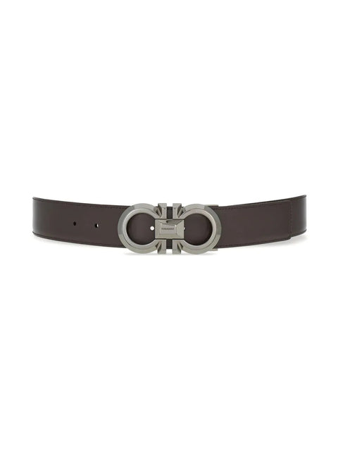 Ferragamo Logo-Engraved Buckle Reversible Leather Belt