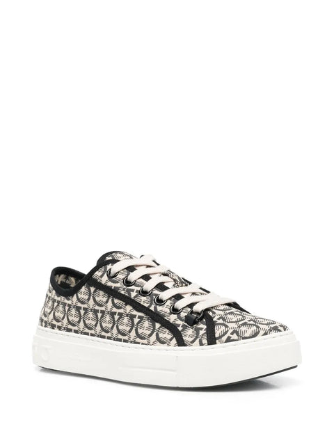 Ferragamo Anson Gancini-Jacquard Sneakers