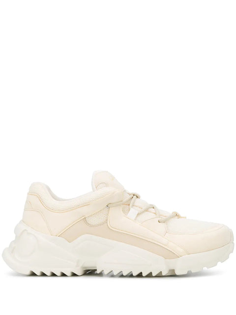 Ferragamo Panelled Chunky Sneakers in White
