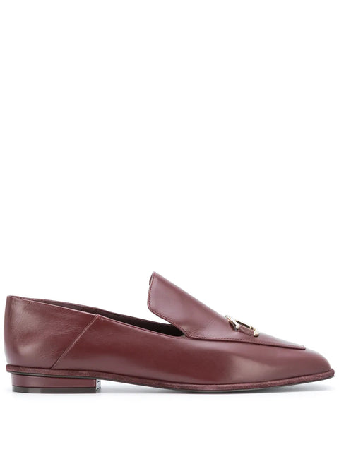Ferragamo Gancini Square-Toe Loafers
