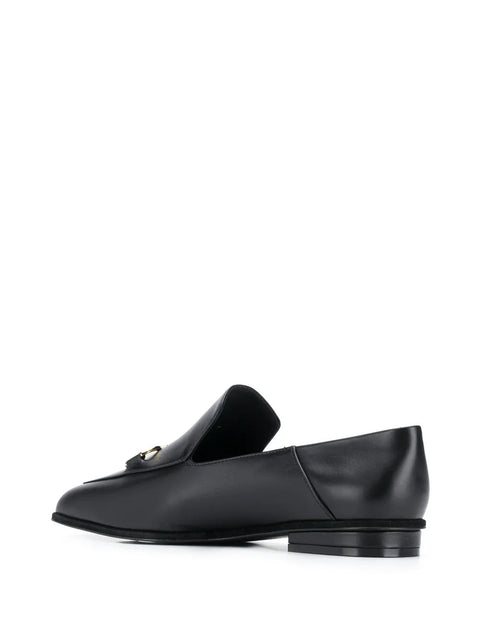 Ferragamo Square-Toe Leather Loafers