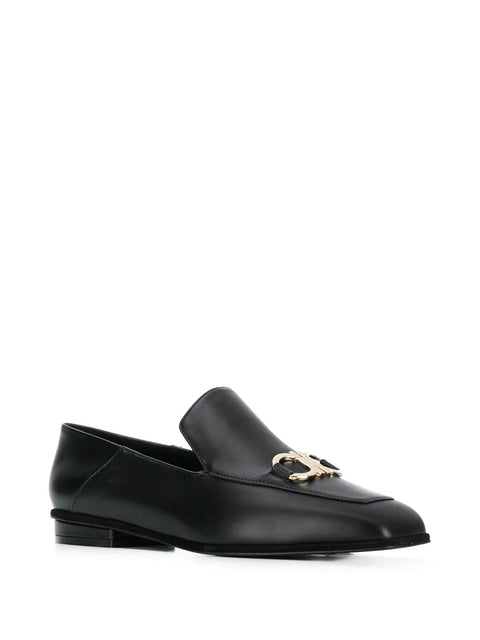 Ferragamo Square-Toe Leather Loafers