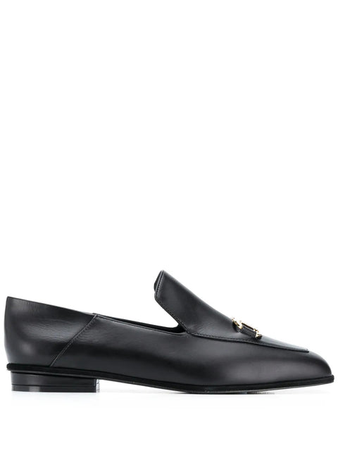 Ferragamo Square-Toe Leather Loafers