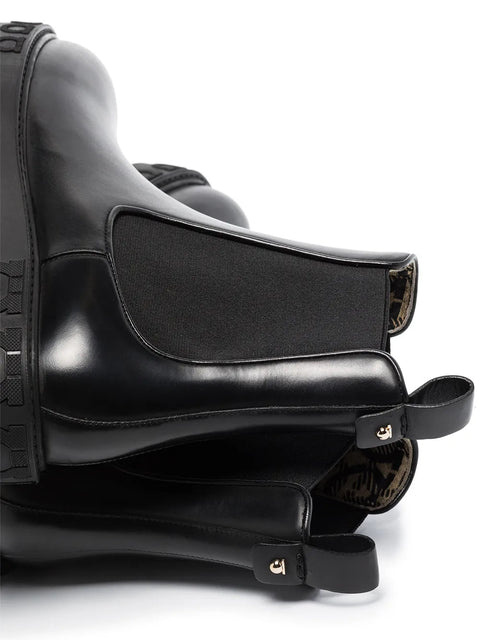 Ferragamo Gancini Logo Detail Chelsea Boots