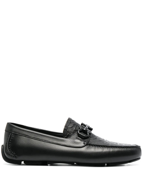 Ferragamo Gancini-Logo Loafers