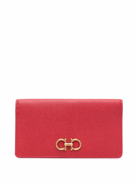 Ferragamo Gancini Long Leather Wallet