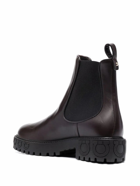 Ferragamo Gancini-Outsole Ankle Boots