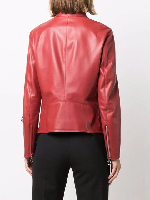 Ferragamo High-Neck Leather Jacket