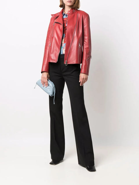Ferragamo High-Neck Leather Jacket