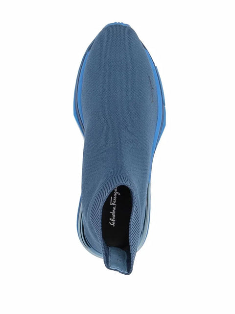 Ferragamo Ninette Pull-On Sneakers in Blue