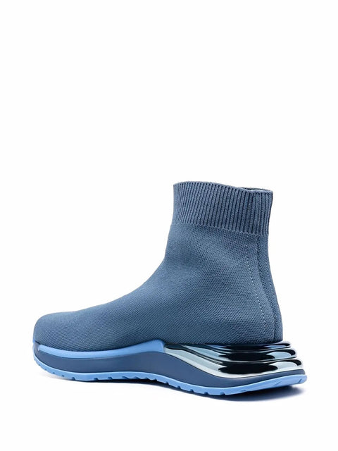 Ferragamo Ninette Pull-On Sneakers in Blue
