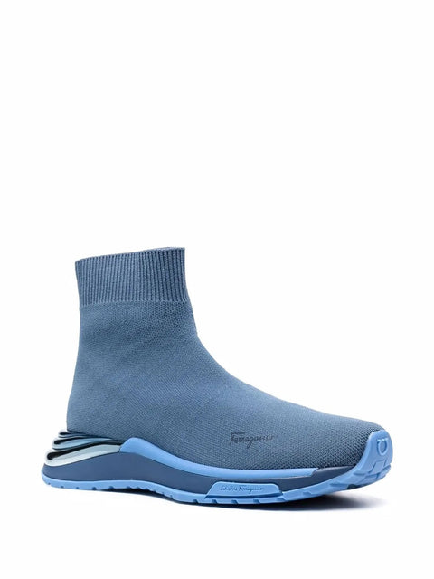 Ferragamo Ninette Pull-On Sneakers in Blue