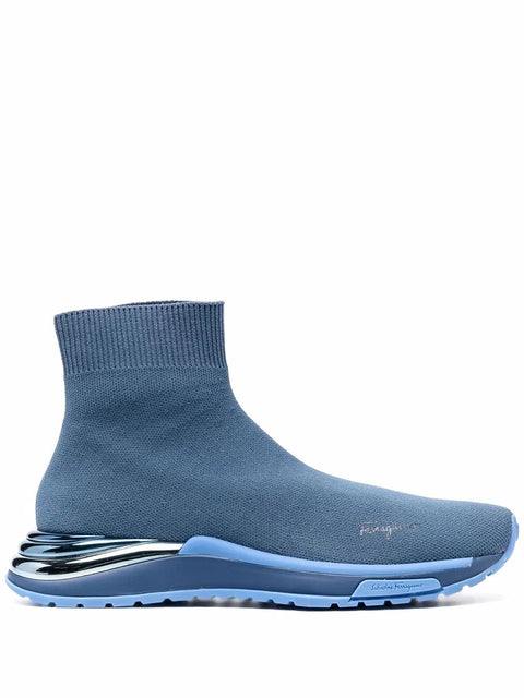Ferragamo Ninette Pull-On Sneakers in Blue