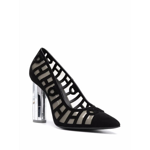 Ferragamo 110Mm Mirrored Heel Pumps