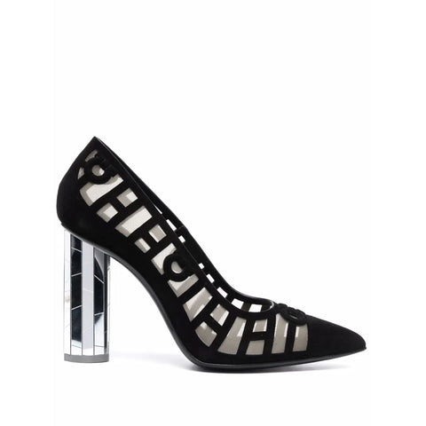 Ferragamo 110Mm Mirrored Heel Pumps