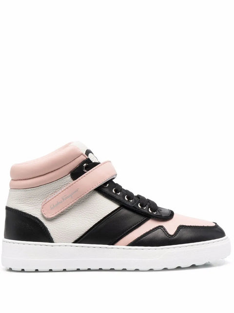 Ferragamo Noe High-Top Sneakers in Pink
