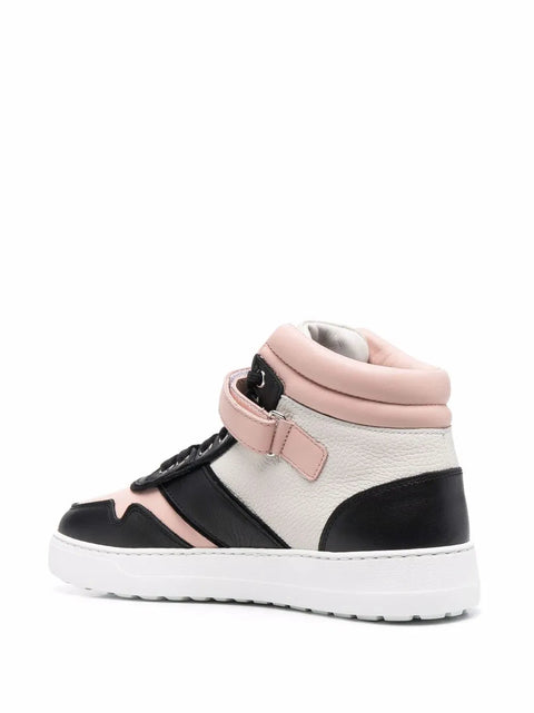 Ferragamo Noe High-Top Sneakers in Pink