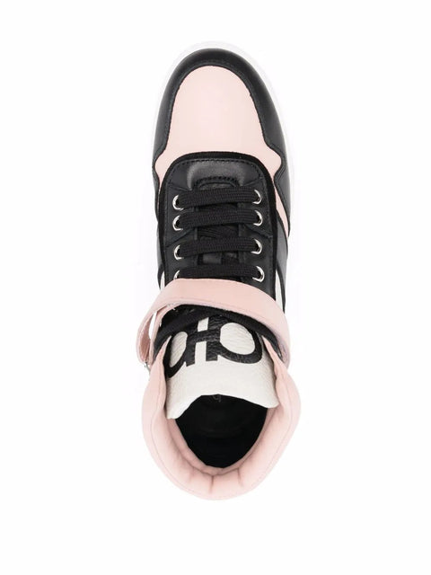 Ferragamo Noe High-Top Sneakers in Pink