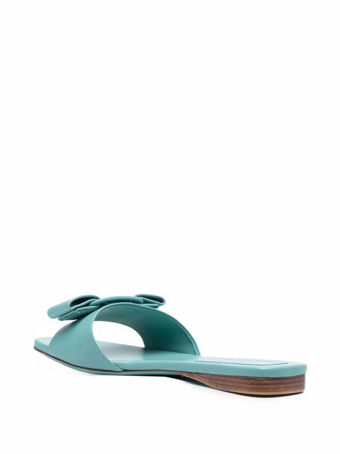Ferragamo Embossed Bow-Detail Sandals