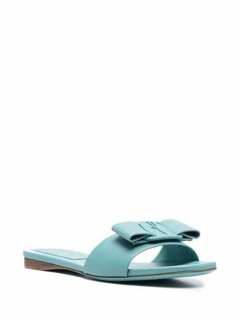 Ferragamo Embossed Bow-Detail Sandals