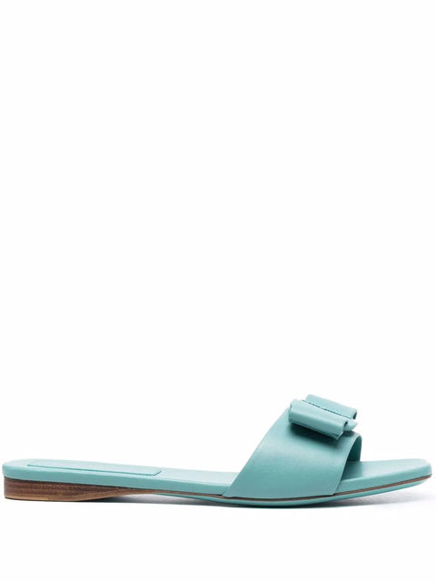 Ferragamo Embossed Bow-Detail Sandals