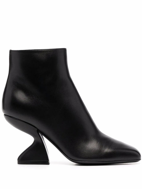 Ferragamo F-Heel Sculpted Ankle Boots