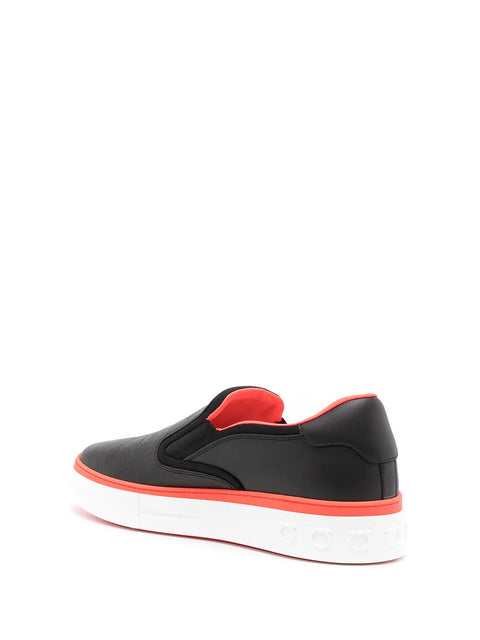 Ferragamo Slip-On Sneakers in Red