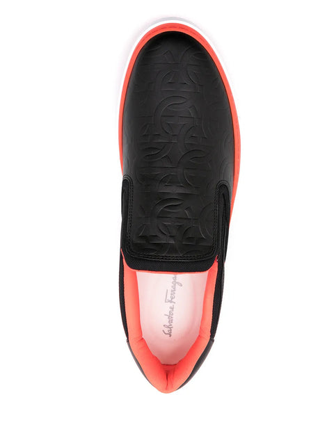 Ferragamo Slip-On Sneakers in Red