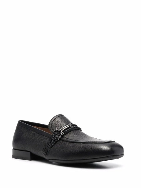 Ferragamo Missouri Leather Loafers in Black