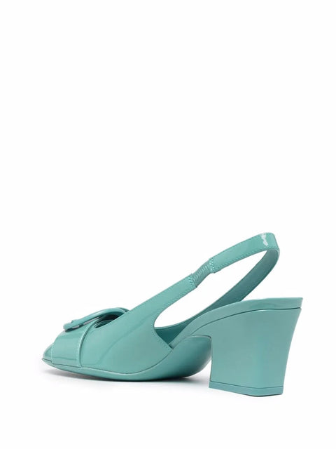 Ferragamo Slingback Buckle Pumps