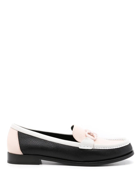 Ferragamo Gancini Leather Moccasin Loafers