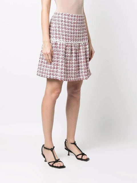 Ferragamo Textured A-Line Skirt