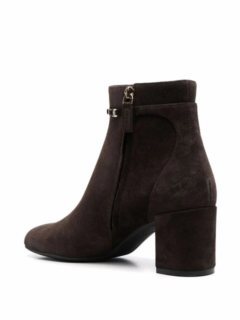 Ferragamo 75Mm Ghila Suede Ankle Boots